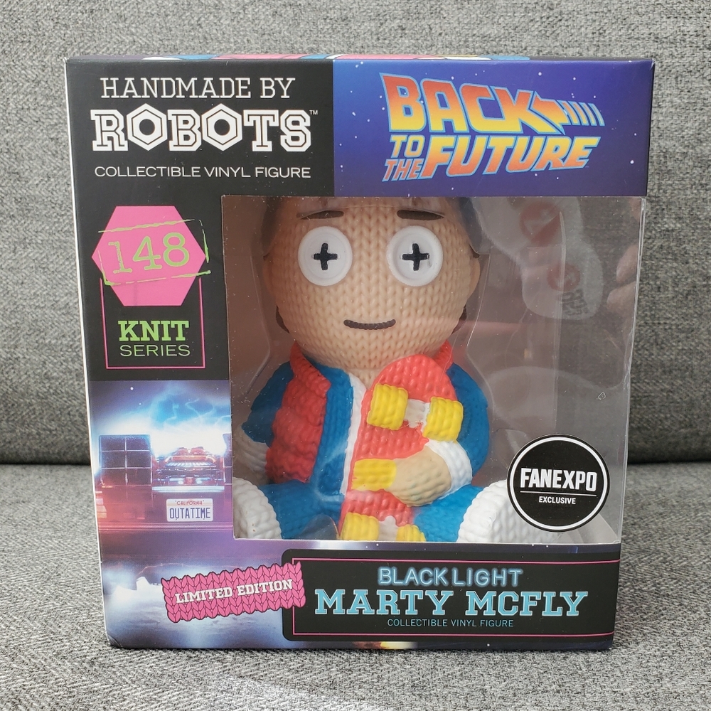 Handmade By Robots Marty McFly Black Light FANEXPO Limited Edition Knit series
